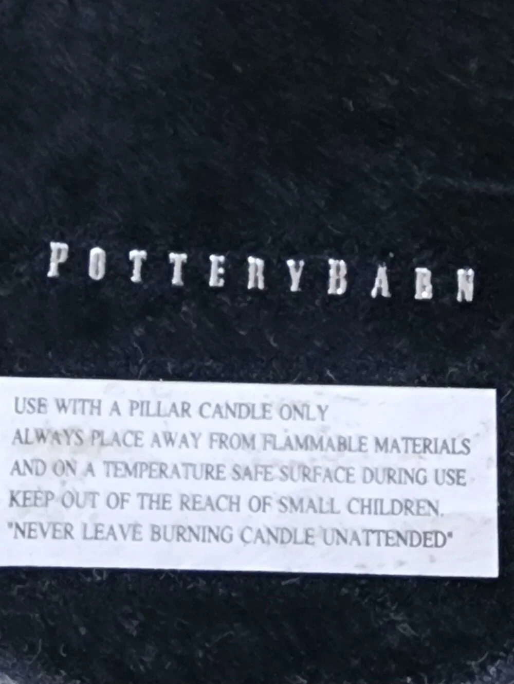Pottery Barn Silver Plated Candle Stand